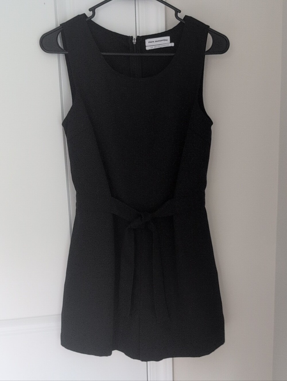 Urban Outfitters Black Sleeveless Belted Dress